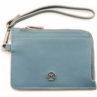 Mala leather Women's The Looplet Wrist RFID Leather Purse in Light Blue | Size: Small