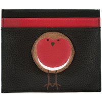 Mala leather Women's Bobbie Robin Bird Leather RFID Card Holder with Zip | Size: Small