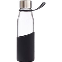 Vinga Slim Glass 550ml Water Bottle in Black