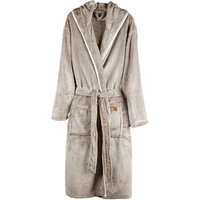 Vinga Men's Louis Luxury Plush Dressing Gown in Grey | Size: S/M