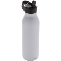Avira Ara Flip Top Stainless Steel 500ml Water Bottle in White