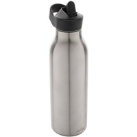 Avira Ara Flip Top Stainless Steel 500ml Water Bottle in Silver