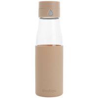 Ukiyo Borosilicate Glass 600ml Water Bottle in Brown