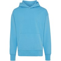 IQONIQ Men's Yoho Cotton Relaxed Fit Hoodie in Blue | Size: Small