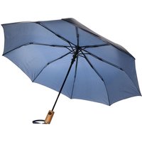XD Design Men's Kaycey Acacia Wood Aware Folding Umbrella in Navy
