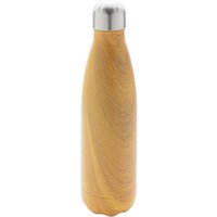 XD Design Wood Effect Stainless Steel 500ml Bottle in Yellow
