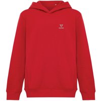 IQONIQ Yengo Cotton Side Pocket Hoodie in Red | Size: 11-12 Years