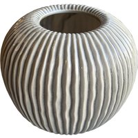 Hill Interiors Pallida Collection Striped Vase in Brown