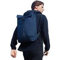 XD Design Men's Urban Flap Top Water Resistant Anti-Theft Backpack in Navy