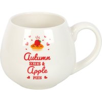 Something Different Autumn Skies & Apple Pies Rounded Mug in White