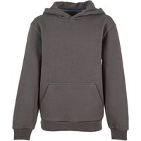 Build Your Brand Fluffy Hoodie in Dark Grey | Size: 7-8 Years