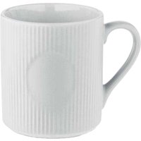 MidOcean Ribbed Ceramic 340ml Mug in White