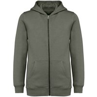 Native Spirit Full Zip Hoodie in Khaki | Size: 12-14 Years