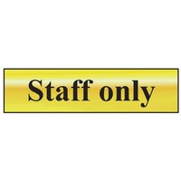 Scan Staff Only - Polished Brass Effect 200 X 50mm in Yellow
