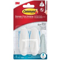 Command Medium Bathroom Hooks (pack 2)