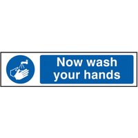 Scan Now Wash Your Hands - Pvc Sign 200 X 50mm