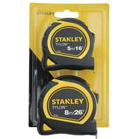 Stanley Tylon Pocket Tapes 5m 16ft 8m 26ft (twin Pack)