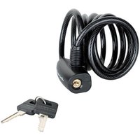 Master Lock Black Self Coiling Keyed Cable 1.8m X 8mm