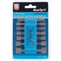 Bluespot Tools Metric & Imperial Nut Driver Set, 14 Piece