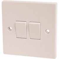 Dencon Light Switch 10a - Multi Colour - 2-Gang 2-Way