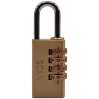 Scan Brass Combination Padlock