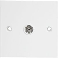 Dencon Single Flush Coax Tv Socket White
