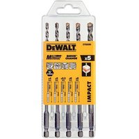 Dewalt Dt60099 Extreme Impact Masonry Drill Bit Set 5 Piece