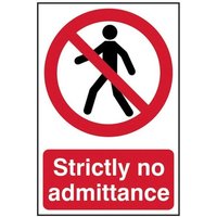Scan Strictly No Admittance - Pvc Sign 200 X 300mm