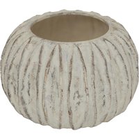 Hill Interiors Lorenzo Rotund Fin Vase in White