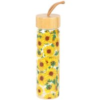 Something Different Sunflower Bamboo 600ml Water Bottle in Yellow
