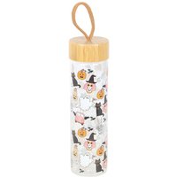 Something Different Groovy Ghost Bamboo 600ml Water Bottle in Clear