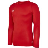 Umbro Men's Core Crew Neck Long-Sleeved Base Layer Top in Scarlet | Size: Large