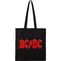 AC/DC Men's Logo Cotton Tote Bag in Black