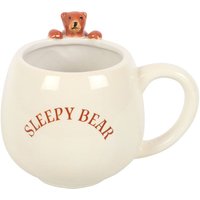 Something Different Sleepy Bear Round Mug in White