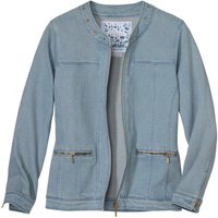 s Zip Front Denim Jacket