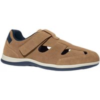 Atlas for Men Men's Split Leather Hook & Loop Sandals in Beige | Size: 11