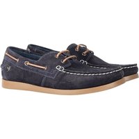 Hy Women's Savona Calf Suede Deck Shoes in Navy | Size: 4