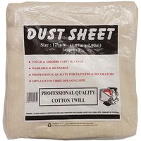 Universal Textiles Cotton Twill Dust Sheet 12 x 12'
