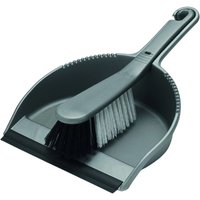 Addis Stiff Dustpan & Brush Metallic