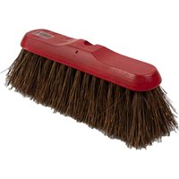Universal Textiles Head Only 11" Red Dyed Stiff Bassine Sweeping Broom Threaded