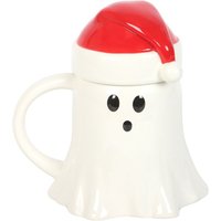 Something Different Merry Creepmas Ghost With Santa Hat 500ml Mug in White