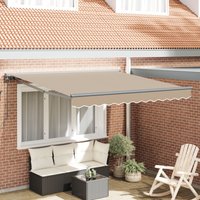 Berkfield Home Retractable Awning Manual Beige 300x250 cm Polyester