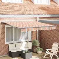 Berkfield Home Retractable Awning Manual Anthracite 350x250 cm in Blue