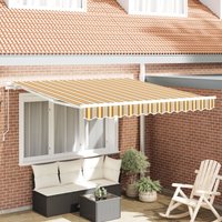 Berkfield Home Manual Retractable Awning Multicolour Stripe 350x250 cm