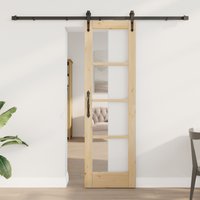Berkfield Home Sliding Door with Hardware Set 'ORKDAL'61x198.5 cm in Beige | Size: 61x198.5 cm