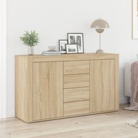 Berkfield Home Sideboard Sonoma Oak Engineered wood 120 x 36 x 69 cm Storage in Brown
