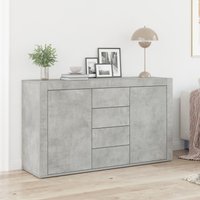 Berkfield Home Sideboard Concrete Grey Engineered Wood 120 x 36 x 69 cm Storage