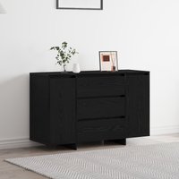 Berkfield Home Sideboard Black Oak 120x41x75 cm Engineered Wood | Size: 120 x 41 x 75 cm