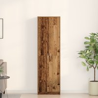 Berkfield Home Wardrobe Old Wood 55x25x189 cm Engineered Wood in Brown | Size: 55 x 25 x 189 cm