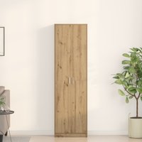 Berkfield Home Wardrobe Artisan Oak 55x25x189 cm Engineered Wood in Brown | Size: 55 x 25 x 189 cm